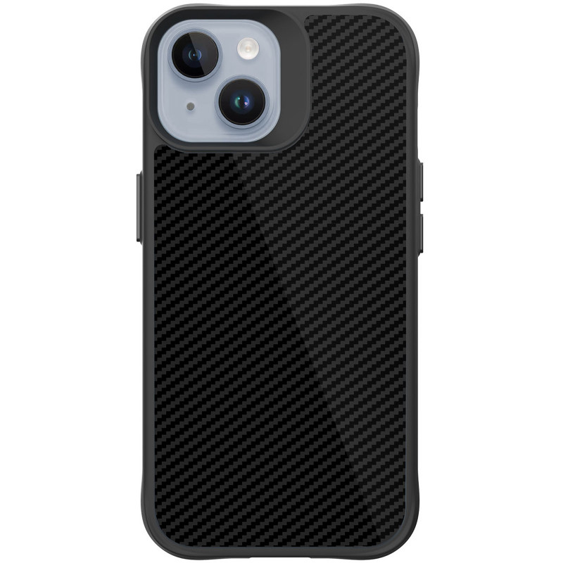 Фото TPU+PC чехол Space Carbon collection для Apple iPhone 15 / 14 (6.1") (Black) на vchehle.ua