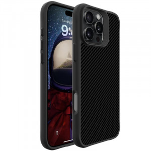 TPU+PC чохол Space Carbon collection на Apple iPhone 16 Pro (6.3")