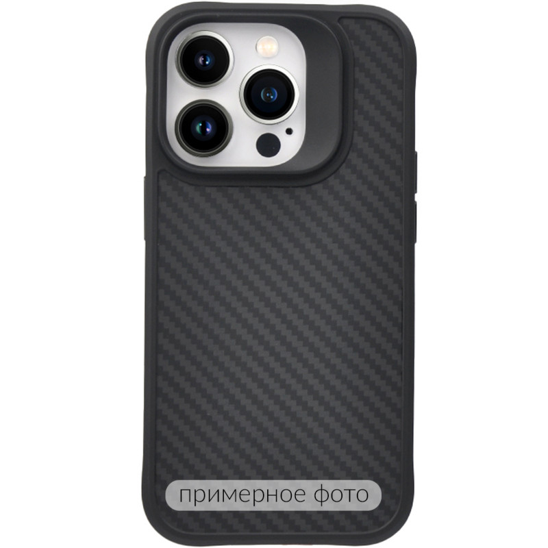 Фото TPU+PC чохол Space Carbon collection на Apple iPhone 17 Pro Max (6.9") (Black) на vchehle.ua