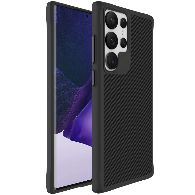 TPU+PC чехол Space Carbon collection для Samsung Galaxy S23 Ultra (Black)