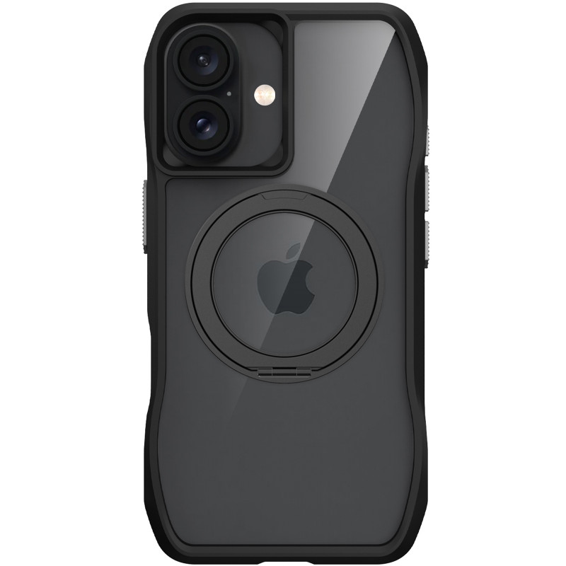 Фото TPU+PC чехол Space Octagon Magnetic Safe with aluminium ring для Apple iPhone 16 (6.1") (Black) в магазине vchehle.ua
