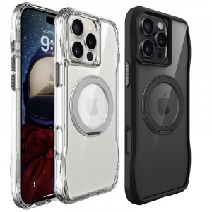 TPU+PC чохол Space Octagon Magnetic Safe with aluminium ring на Apple iPhone 16 Pro Max (6.9")