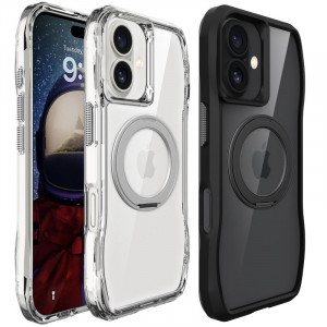 TPU+PC чохол Space Octagon Magnetic Safe with aluminium ring на Apple iPhone 17 (6.3")