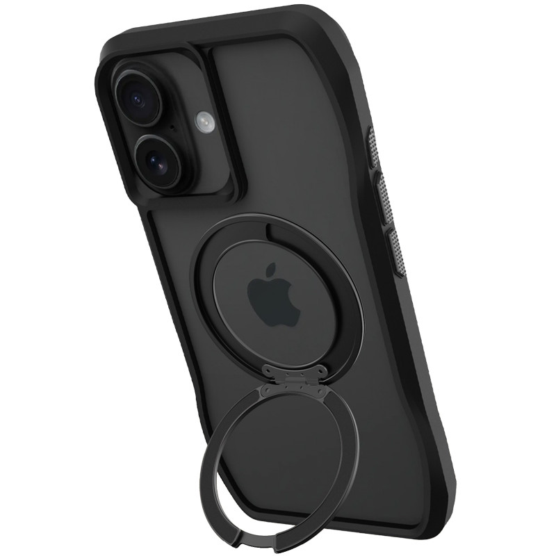 Купити TPU+PC чохол Space Octagon Magnetic Safe with aluminium ring на Apple iPhone 17 (6.3") (Black) на vchehle.ua