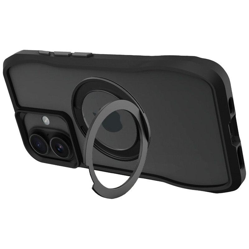 Замовити TPU+PC чохол Space Octagon Magnetic Safe with aluminium ring на Apple iPhone 17 (6.3") (Black) на vchehle.ua