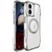 TPU+PC чохол Space Octagon Magnetic Safe with aluminium ring на Apple iPhone 17 (6.3") (Silver)
