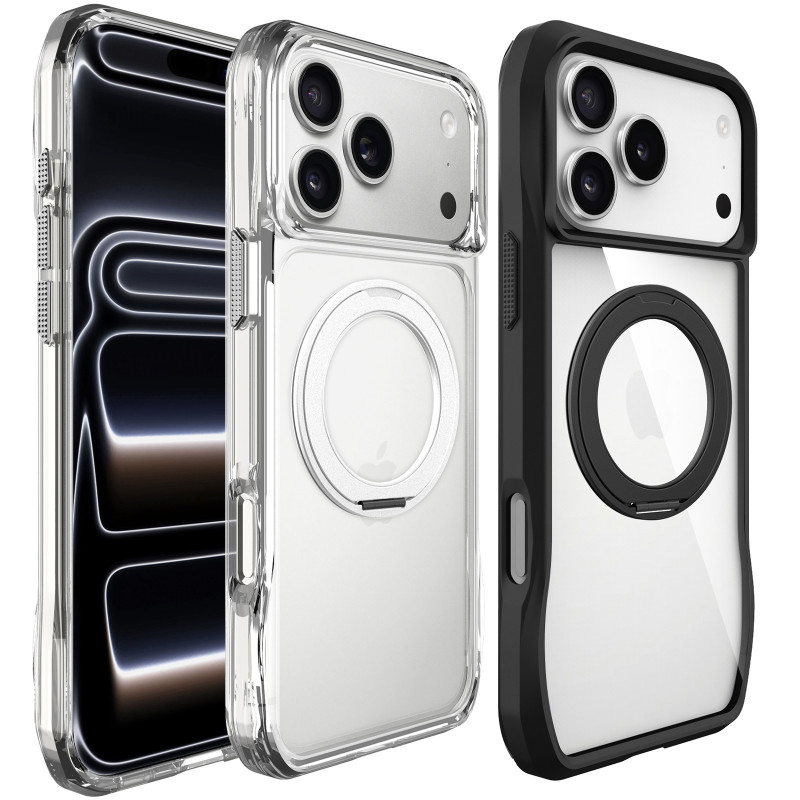 TPU+PC чохол Space Octagon Magnetic Safe with aluminium ring на Apple iPhone 17 Pro (6.3")