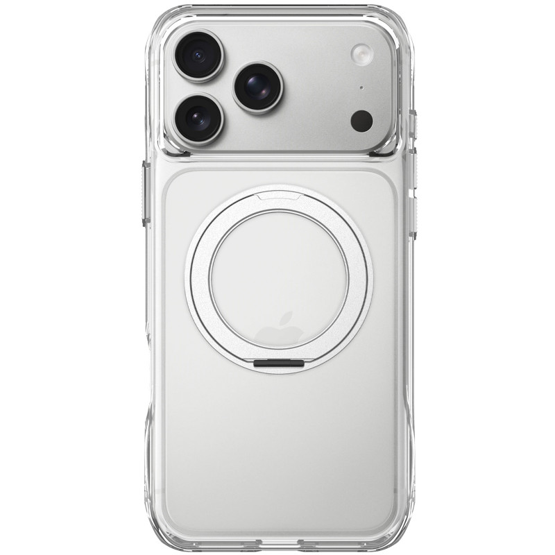 Фото TPU+PC чохол Space Octagon Magnetic Safe with aluminium ring на Apple iPhone 17 Pro Max (6.9") (Silver) на vchehle.ua