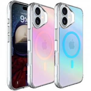 TPU+PC чехол Space Pure Rainbow Magnetic Safe для Apple iPhone 16 (6.1")