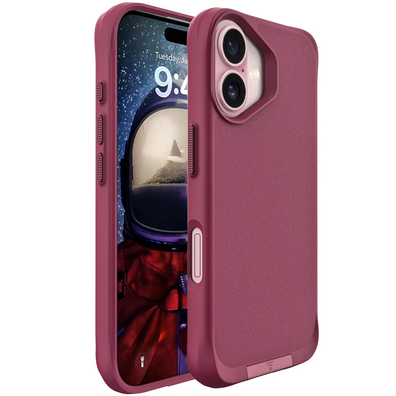 TPU+PC чохол Space Taurustar Magnetic safe with kickstand на Apple iPhone 16 (6.1") (Wine Red)