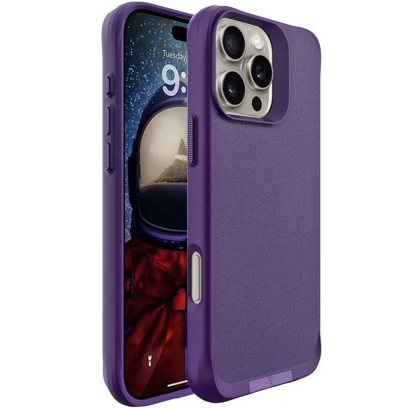 TPU+PC чохол Space Taurustar Magnetic safe with kickstand на Apple iPhone 16 Pro (6.3") (Deep Purple)