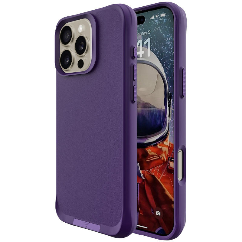 Фото TPU+PC чохол Space Taurustar Magnetic safe with kickstand на Apple iPhone 16 Pro (6.3") (Deep Purple) на vchehle.ua