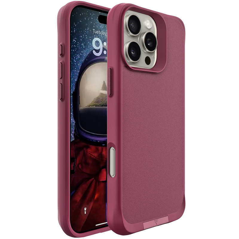 TPU+PC чохол Space Taurustar Magnetic safe with kickstand на Apple iPhone 16 Pro (6.3") (Wine Red)