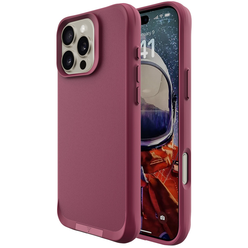 Фото TPU+PC чохол Space Taurustar Magnetic safe with kickstand на Apple iPhone 16 Pro (6.3") (Wine Red) на vchehle.ua