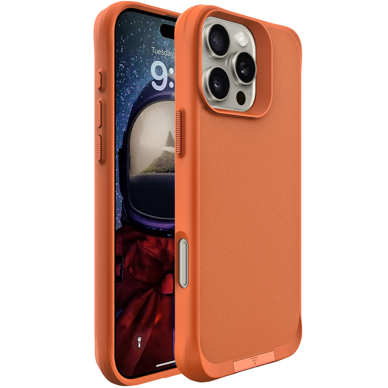 TPU+PC чехол Space Taurustar Magnetic safe with kickstand для Apple iPhone 16 Pro Max (6.9") (Orange)