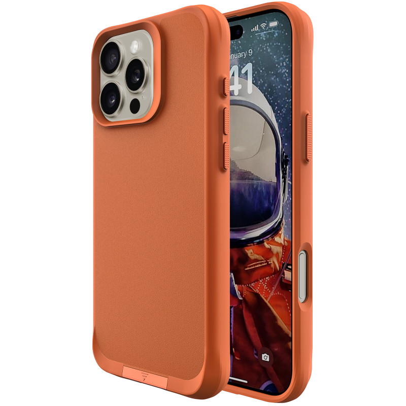 Фото TPU+PC чехол Space Taurustar Magnetic safe with kickstand для Apple iPhone 16 Pro Max (6.9") (Orange) на vchehle.ua
