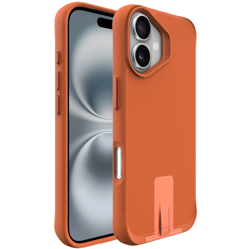 TPU+PC чохол Space Taurustar Magnetic safe with kickstand на Apple iPhone 17 (6.3") (Orange)
