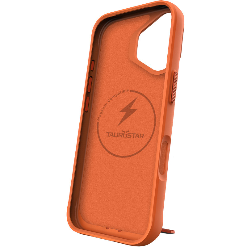 Купити TPU+PC чохол Space Taurustar Magnetic safe with kickstand на Apple iPhone 17 (6.3") (Orange) на vchehle.ua