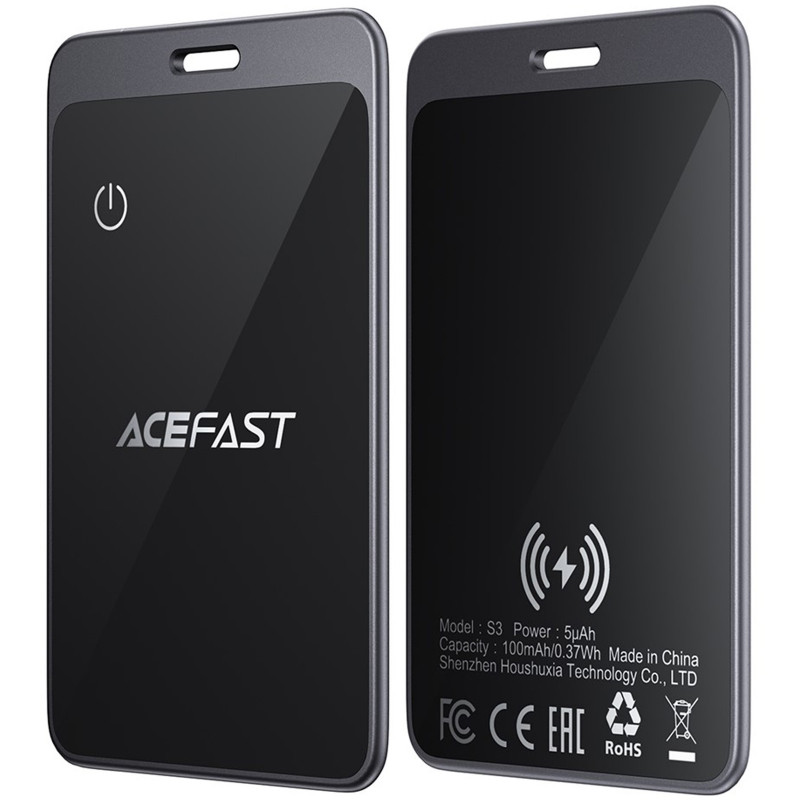 Фото Трекер Acefast S3 Metal Card 100 mAh (2ps) (Gray) в маназині vchehle.ua
