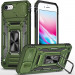 Ударопрочный чехол Camshield Army Ring для Apple iPhone 7 / 8 / SE (2020) (4.7") (Оливковый / Army Green)