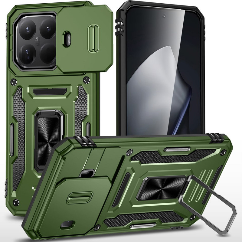 Удароміцний чохол Camshield Army Ring на Xiaomi 15T Pro (Оливковий / Army Green)
