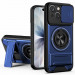 Ударопрочный чехол Camshield StandRing case для Apple iPhone 13 (6.1") (Blue)
