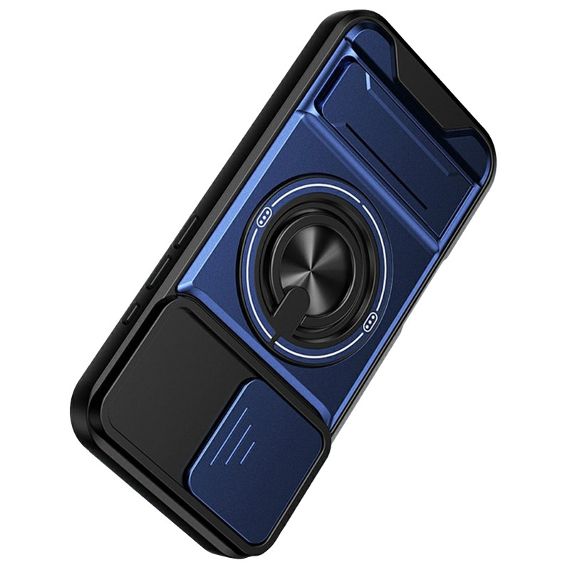 Фото Ударопрочный чехол Camshield StandRing case для Apple iPhone 13 (6.1") (Blue) на vchehle.ua