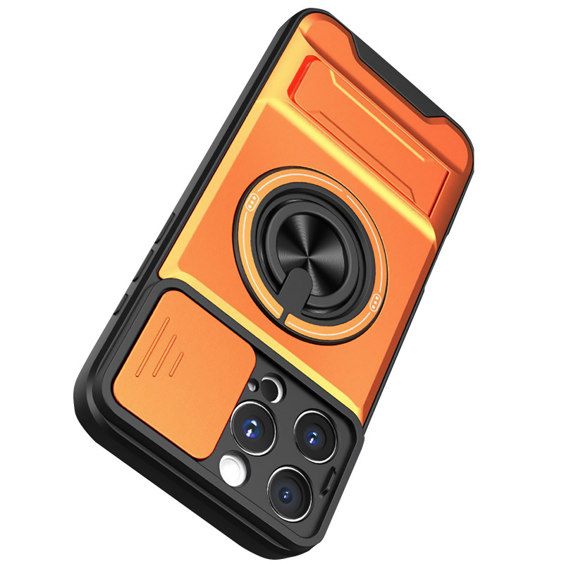 Фото Удароміцний чохол Camshield StandRing case на Apple iPhone 16 Pro (6.3") (Orange) на vchehle.ua