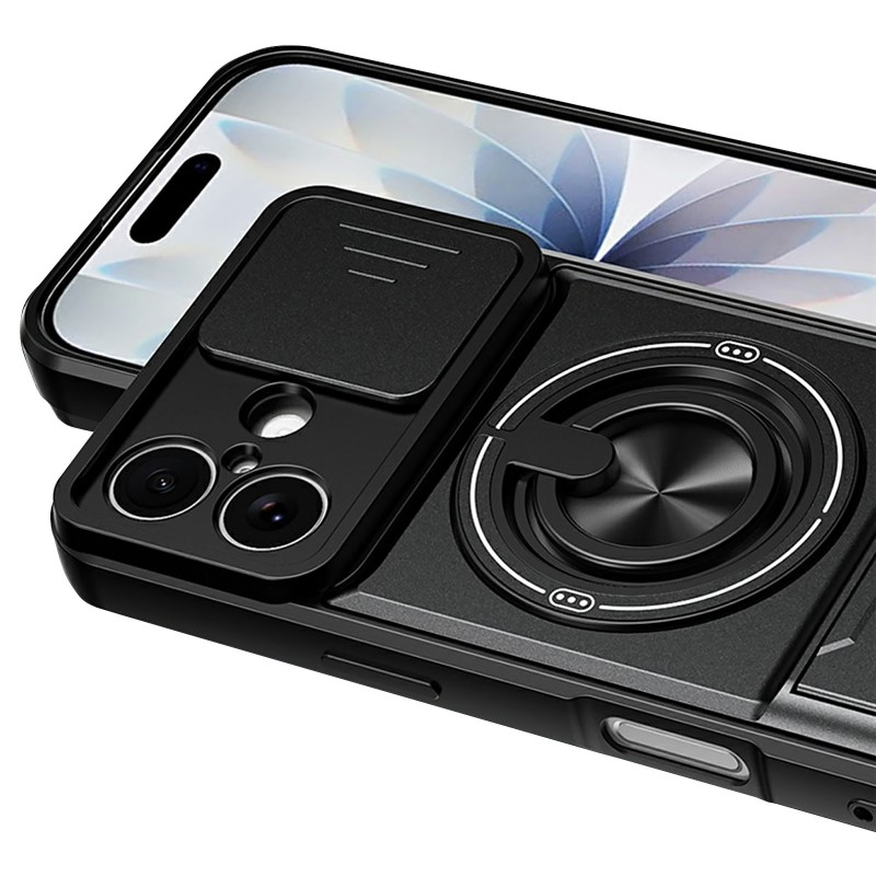 Фото Удароміцний чохол Camshield StandRing case на Apple iPhone 17 (6.3") (Black) в маназині vchehle.ua