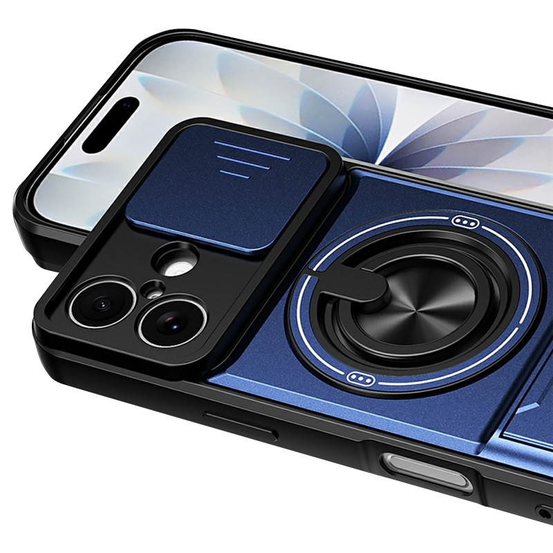 Фото Удароміцний чохол Camshield StandRing case на Apple iPhone 17 (6.3") (Blue) в маназині vchehle.ua