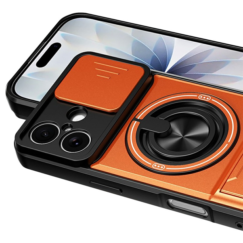 Фото Удароміцний чохол Camshield StandRing case на Apple iPhone 17 (6.3") (Orange) в маназині vchehle.ua