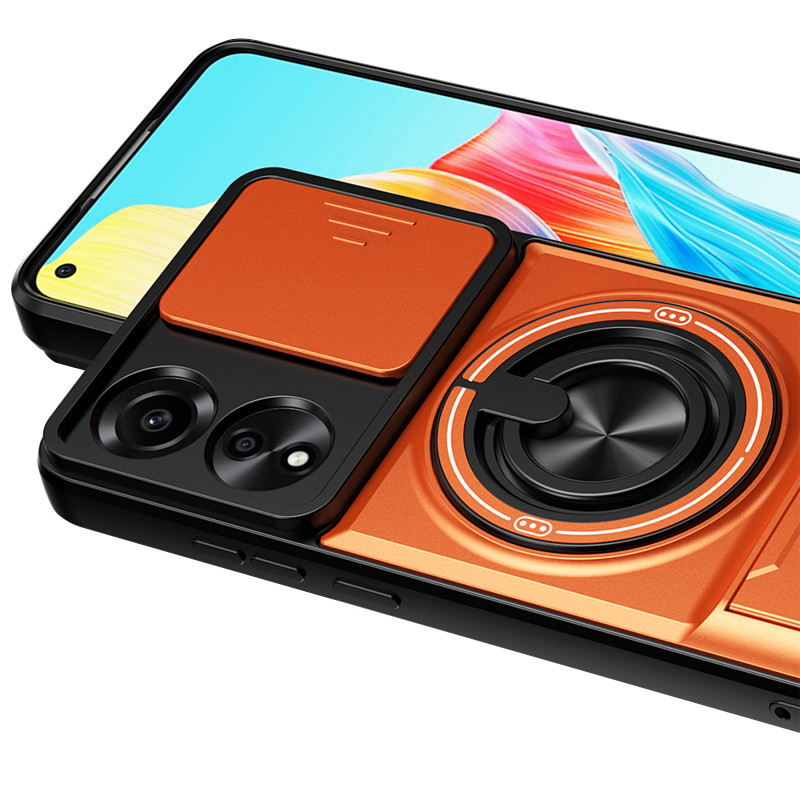 Фото Ударопрочный чехол Camshield StandRing case для Oppo A38 / A18 (Orange) на vchehle.ua