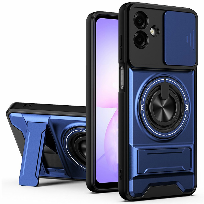 Удароміцний чохол Camshield StandRing case на Samsung Galaxy A07 (Blue)