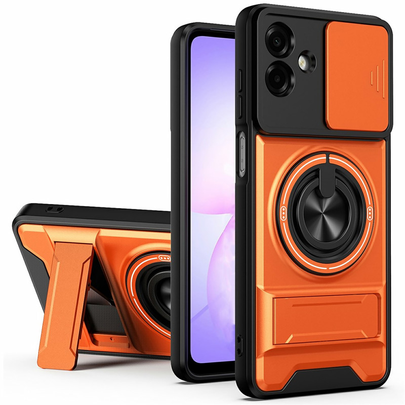 Удароміцний чохол Camshield StandRing case на Samsung Galaxy A07 (Orange)