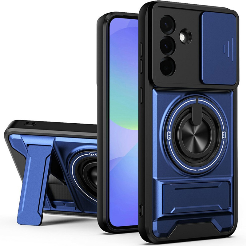Ударопрочный чехол Camshield StandRing case для Samsung Galaxy A36 5G (Blue)
