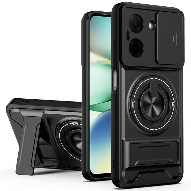 Удароміцний чохол Camshield StandRing case на Xiaomi Redmi A5 / Poco C71 (Black)