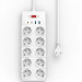 Фото Подовжувач WIWU S008 Power Strip PD20W (2USB-A/2C/10xSocket) (2m) (White) на vchehle.ua