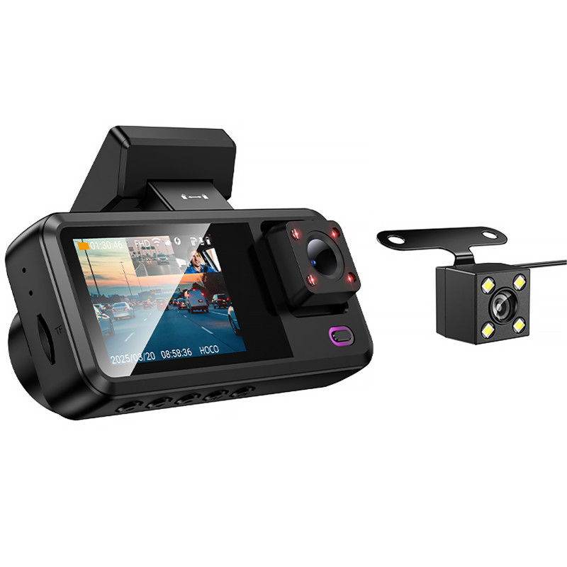 Відеореєстратор Hoco DV15 2-inch display with rear camera (720P+480P) (Black)
