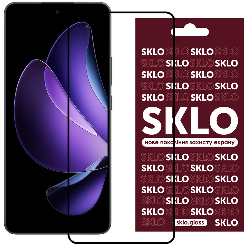 Защитное стекло SKLO 3D для TECNO Spark 30 Pro (KL7) (Черный)
