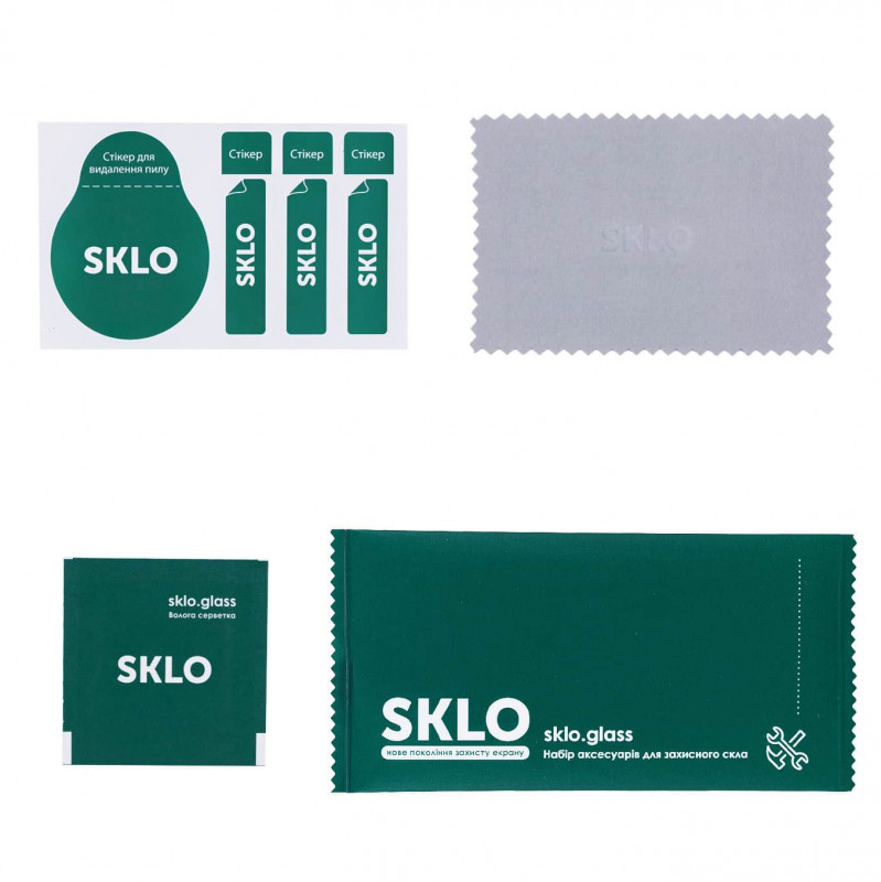Фото Защитное стекло SKLO 3D для TECNO Spark 30 Pro (KL7) (Черный) в магазине vchehle.ua