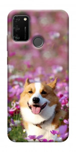 Чохол Коргі в квітах для Huawei Honor 9A