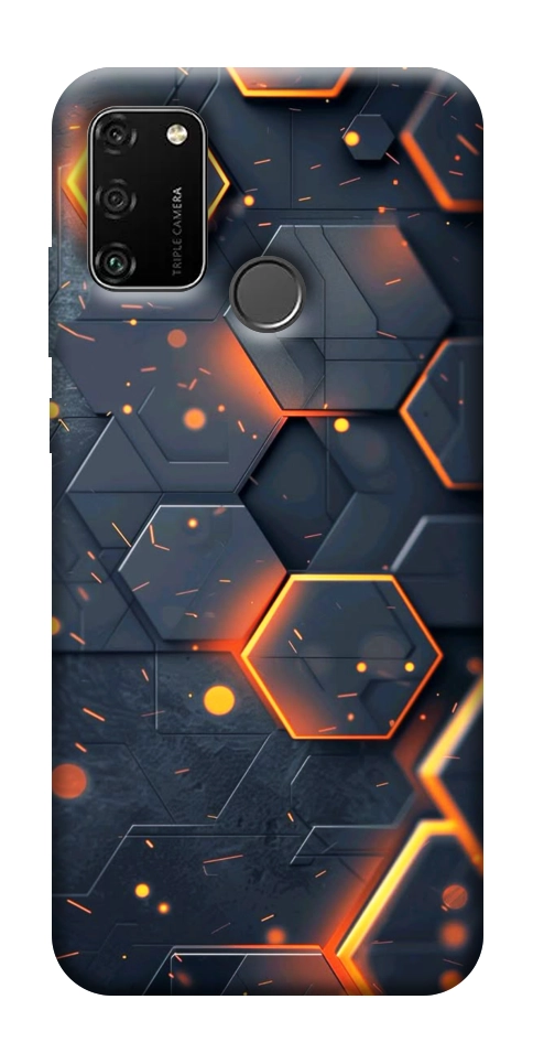 Чехол Burning hex pattern для Huawei Honor 9A