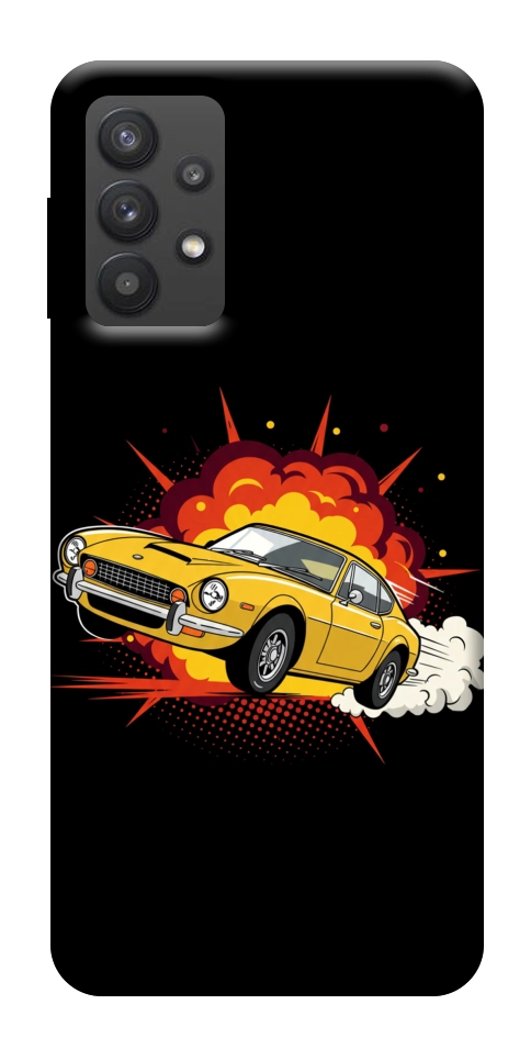 Чехол Retro comics car black для Galaxy A32 5G
