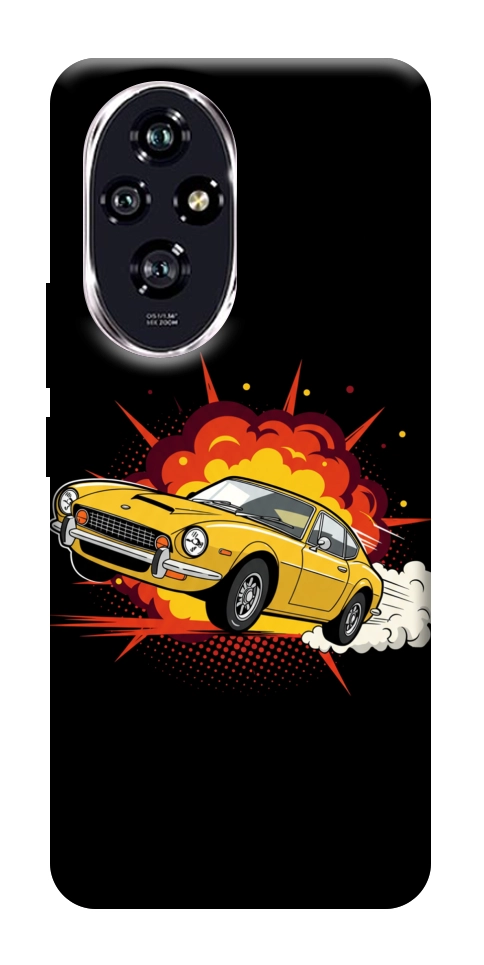 Чохол Retro comics car black для Huawei Honor 200