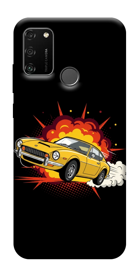 Чехол Retro comics car black для Huawei Honor 9A