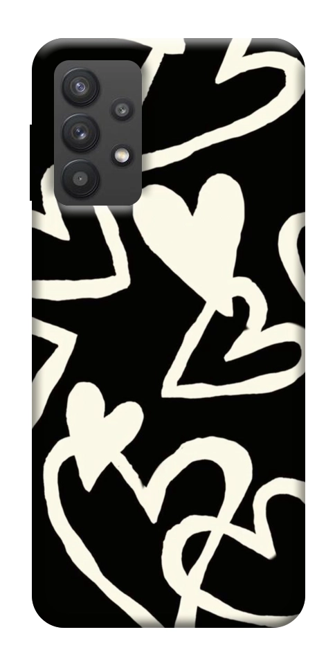 Чехол Black and white hearts для Galaxy A32 5G
