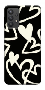 Чохол Black and white hearts для Galaxy A32 5G