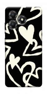 Чохол Black and white hearts для ZTE Blade A36
