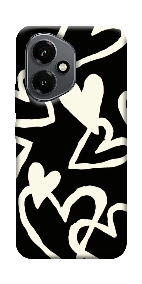 Чехол Black and white hearts для Huawei Honor 400