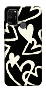 Чехол Black and white hearts для Huawei Honor 9A